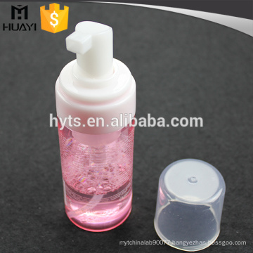 100ml transparent empty square PET cosmetic plastic bottle